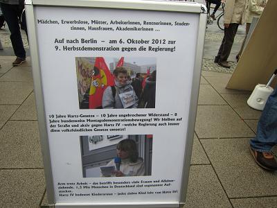 Bundesweite Montagsdemo, 9. Herbstdemonstration gegen die Regierung, 6. Oktober 2012