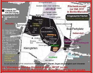 Das Flaechenkonzept von 2013 fuer die IGA 2017 Berlin sieht eine voellige Verschandelung und Zerstoerung des Landschafts- und Naturgebietes Kienberg-Wuhletal vor