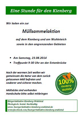 Aufruf zur Muellsammelaktion